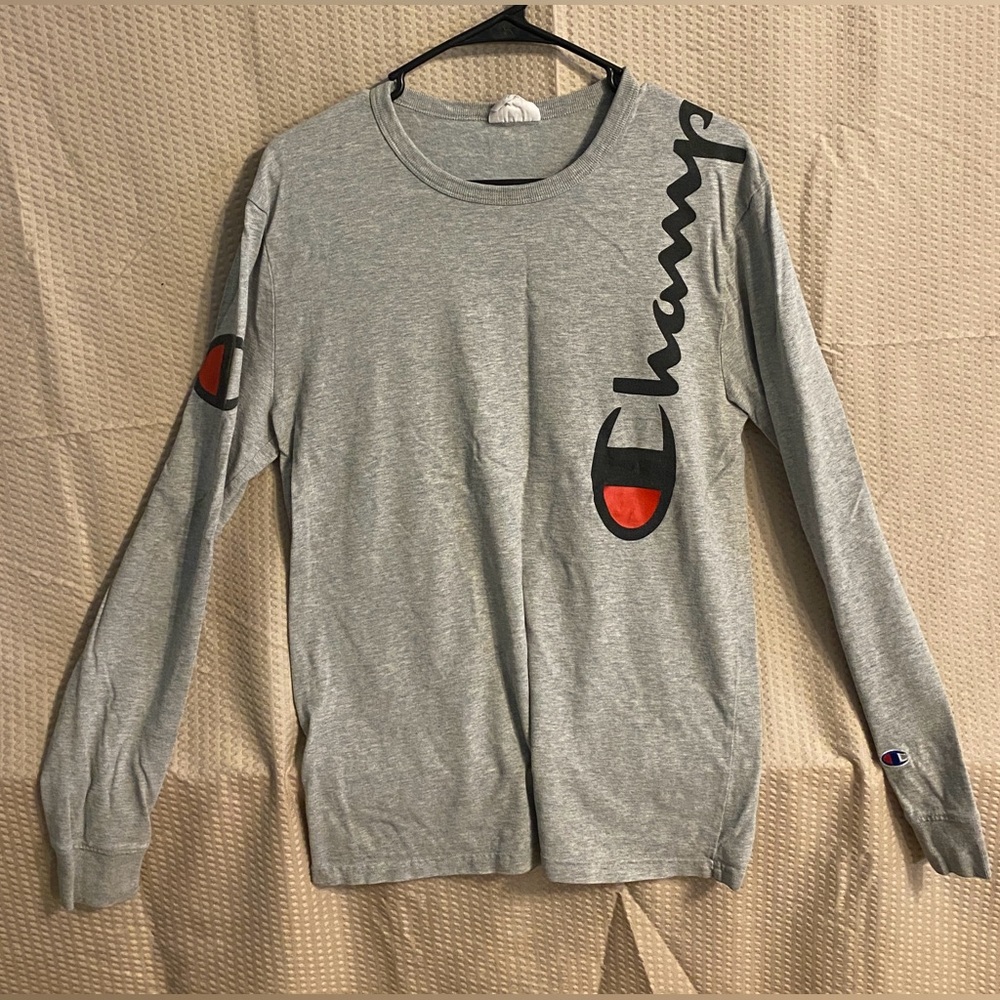 Gray Champion Long Sleeve T Shirt